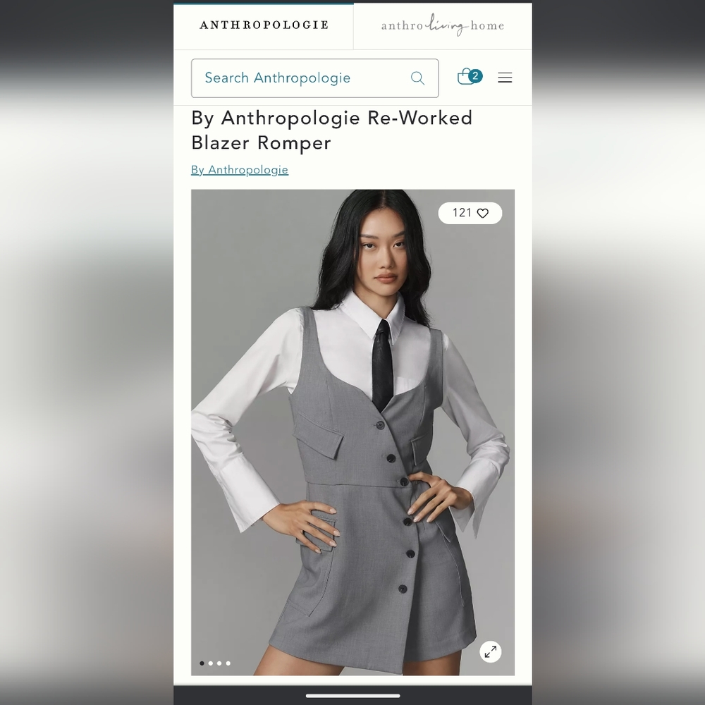 Anthropologie Gray Romper